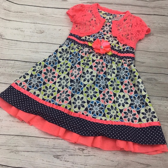 Sugah & Honey Girls 4T Dress With Cardigan - Picture 3 of 16